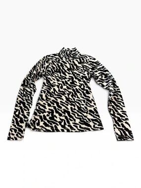 Maeve Anthropologie animal print turtleneck long sleeve size XXS